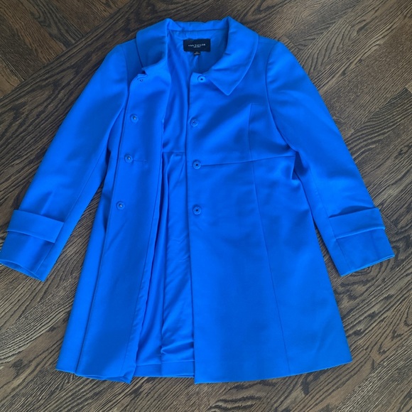 Ann Taylor XS blue long blazer - Picture 4 of 6